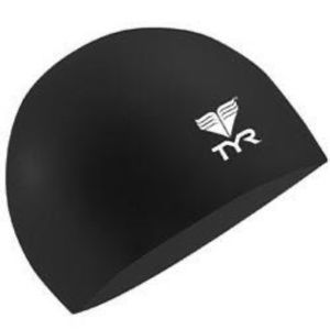Black TYR Latex Swim Cap